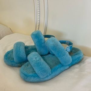 Blue UGG Slides
